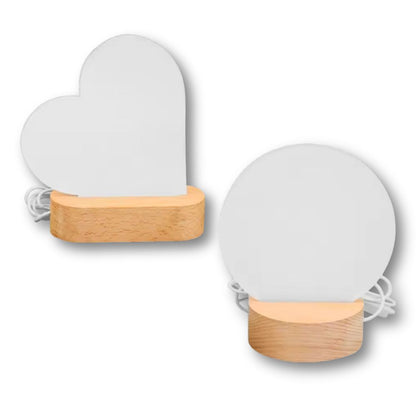 LED Acrylic Photo Frame With Wood Stand