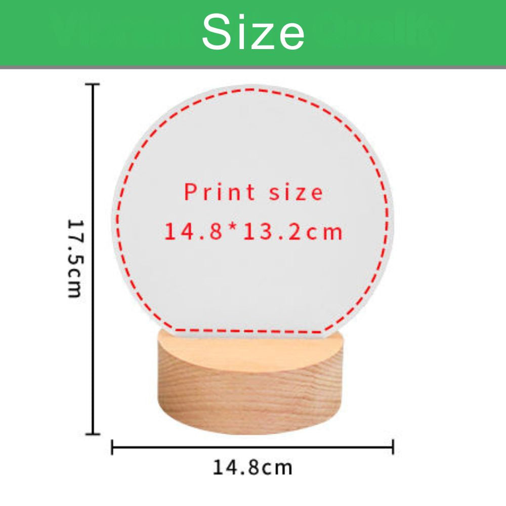 LED Acrylic Photo Frame With Wood Stand