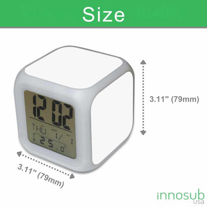 Sublimation Blanks Kids LED Alarm Clock | With 3 Aluminum Inserts