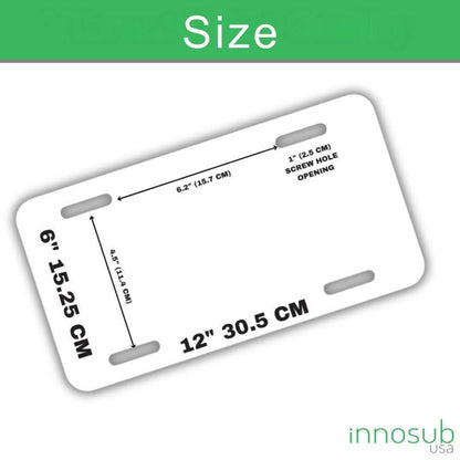 Sublimation License Plate Blank - White Gloss 12"x6" by INNOSUB USA