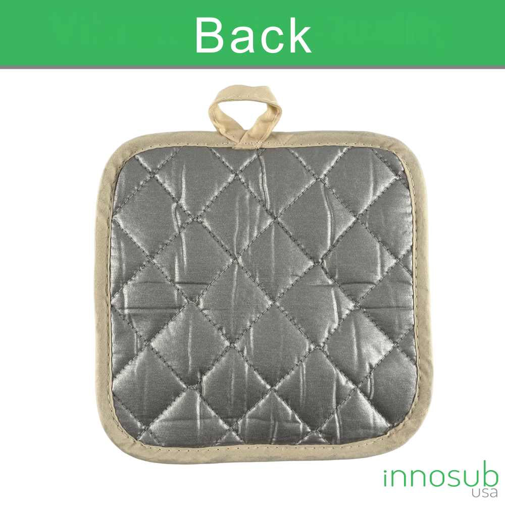 Rustic Style, Modern Safety: Sublimation Blank Linen Pot Holder with Silver Backing