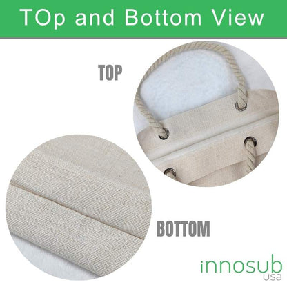 Sublimation Blanks Linen Tote Bag With Strong Rope - 18.89x14.96 ”