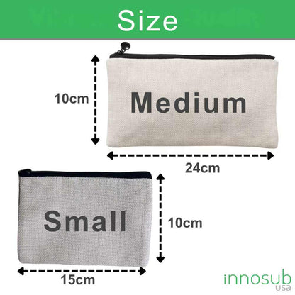 Petite & Personalized: Sublimation Blank Linen Small/Mediun Pouches