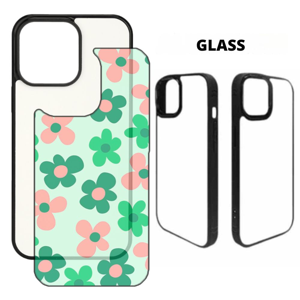 Sublimation Blanks Phone Cases for iPhone 16/15/14/13/12 Pro MAX -Tempered Glass Insert