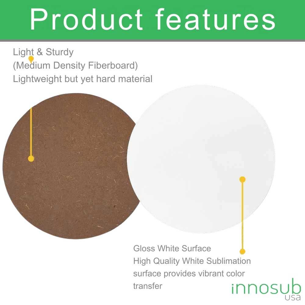 Sublimation MDF Coaster Blanks | Heat Press | Diy by INNOSUB USA
