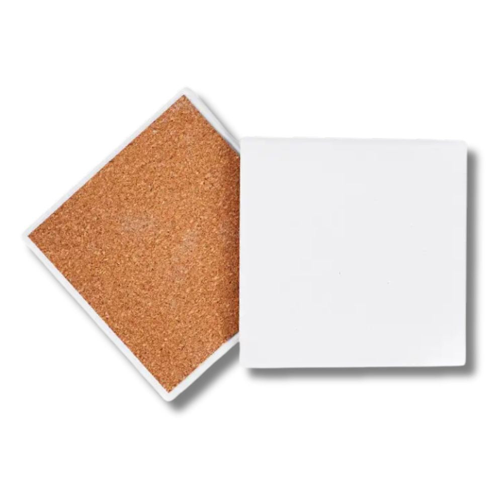 Square Sublimation MDF Coaster with Cork Base | DIY by INNOSUB USA