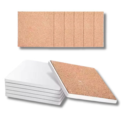 Square Sublimation MDF Coaster with Cork Base | DIY by INNOSUB USA