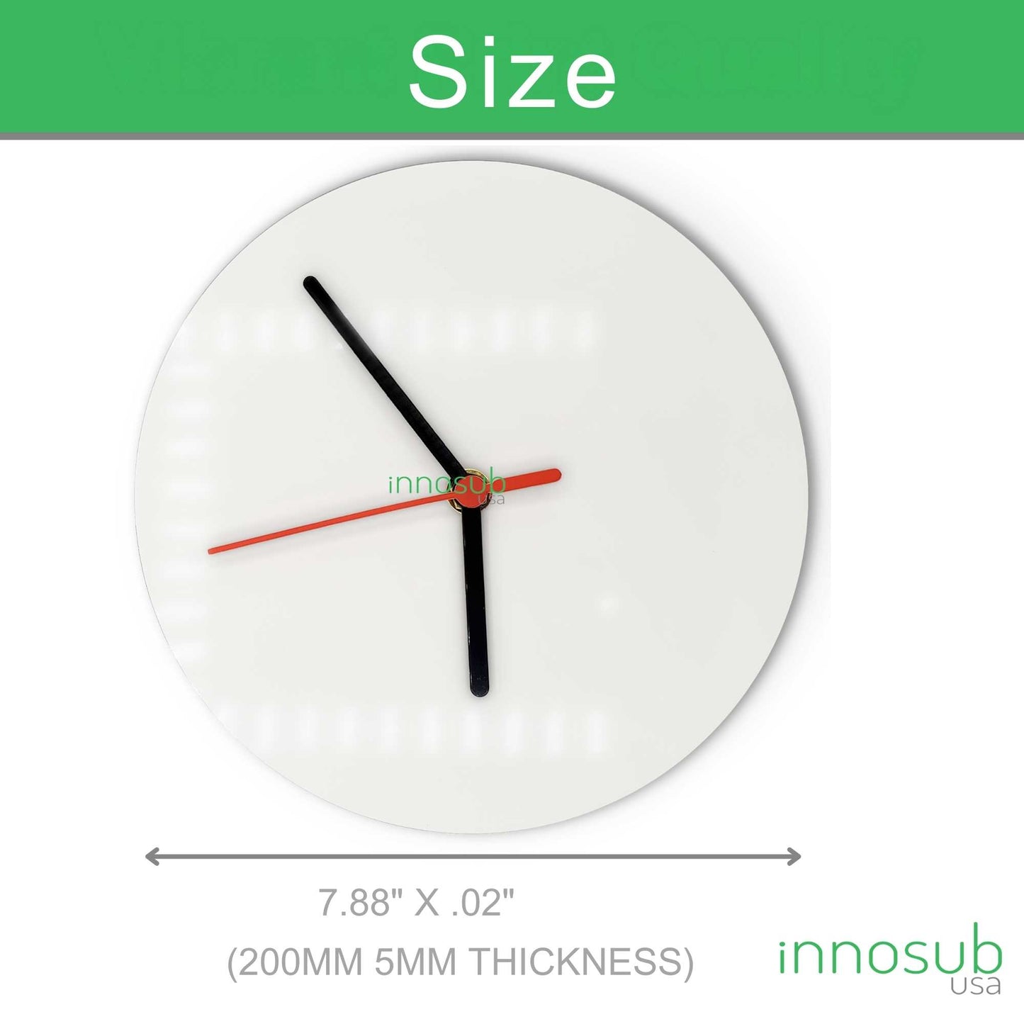 Sublimation MDF Wall Clock Blanks |Manually  WallClock | 8 inch | 12" | by INNOSUB USA