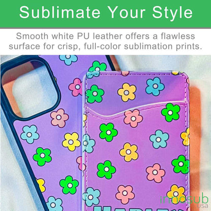 Sublimation Blanks PU Leather White Card Holder For Sublimation Printing Personalization