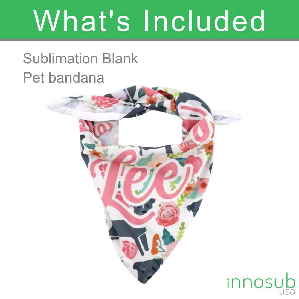 Sublimation Blank Pet Bandana Polyester 25" x 13" by INNOSUB USA