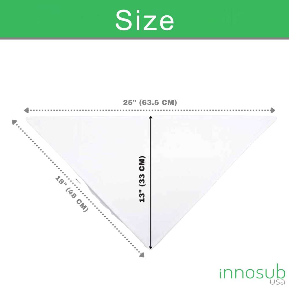 Sublimation Blank Pet Bandana Polyester 25" x 13" by INNOSUB USA
