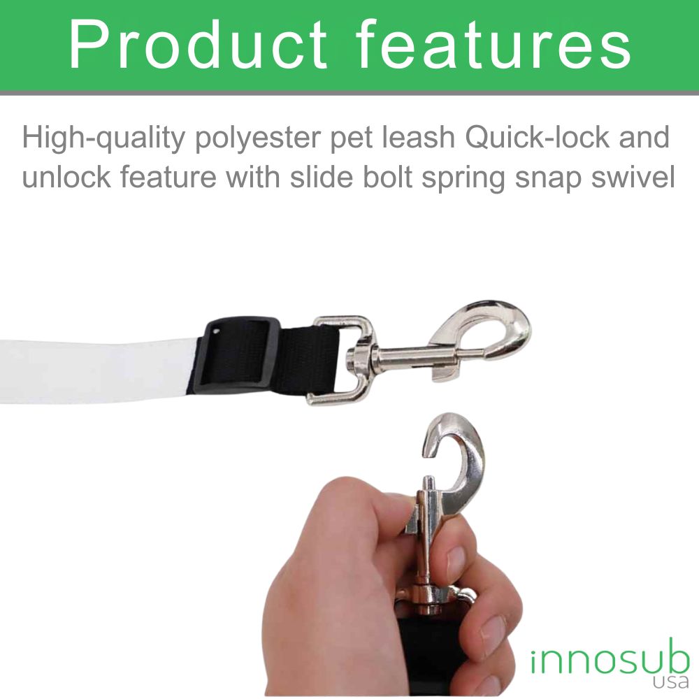 Sublimation Blank Pet Dog Leash Polyester 4 Feet by INNOSUB USA