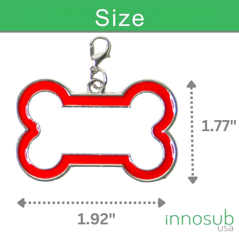 Sublimation Blank Pet Tag  Double sided -Blue/Pink/Red/Black