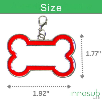 Sublimation Blank Pet Tag  Double sided -Blue/Pink/Red/Black