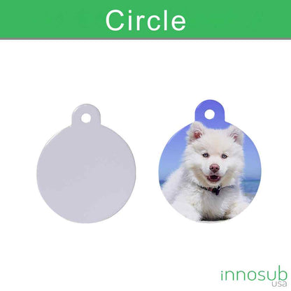Durable ID & Style: Sublimation Blank Aluminum Pet Tags (Double-Sided)