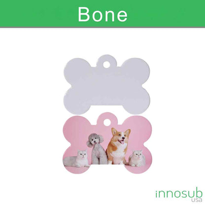 Durable ID & Style: Sublimation Blank Aluminum Pet Tags (Double-Sided)