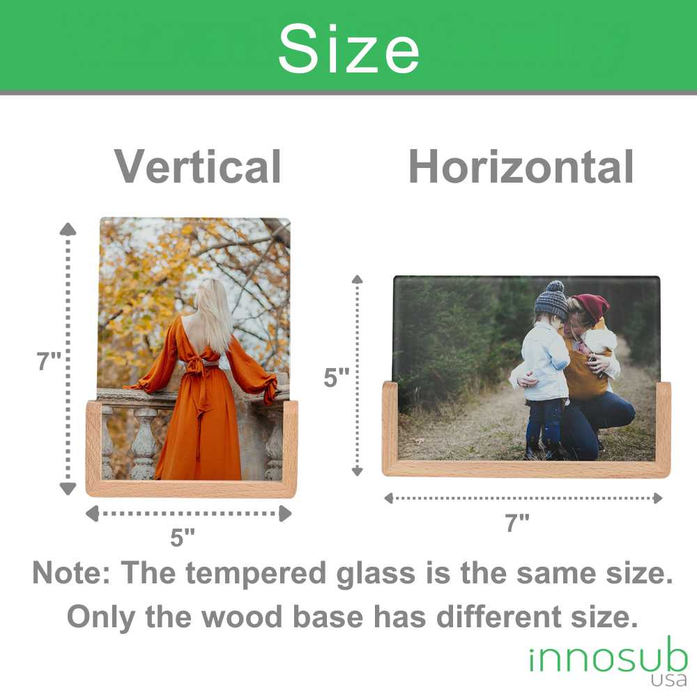 Sublimation Photo Panel Wood Base - Vertical and Horizontal