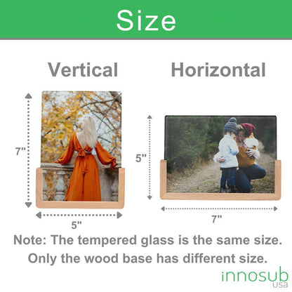 Sublimation Photo Panel Wood Base - Vertical and Horizontal