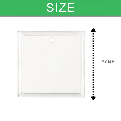 Single-sided Frosted Glass Ornament - Square