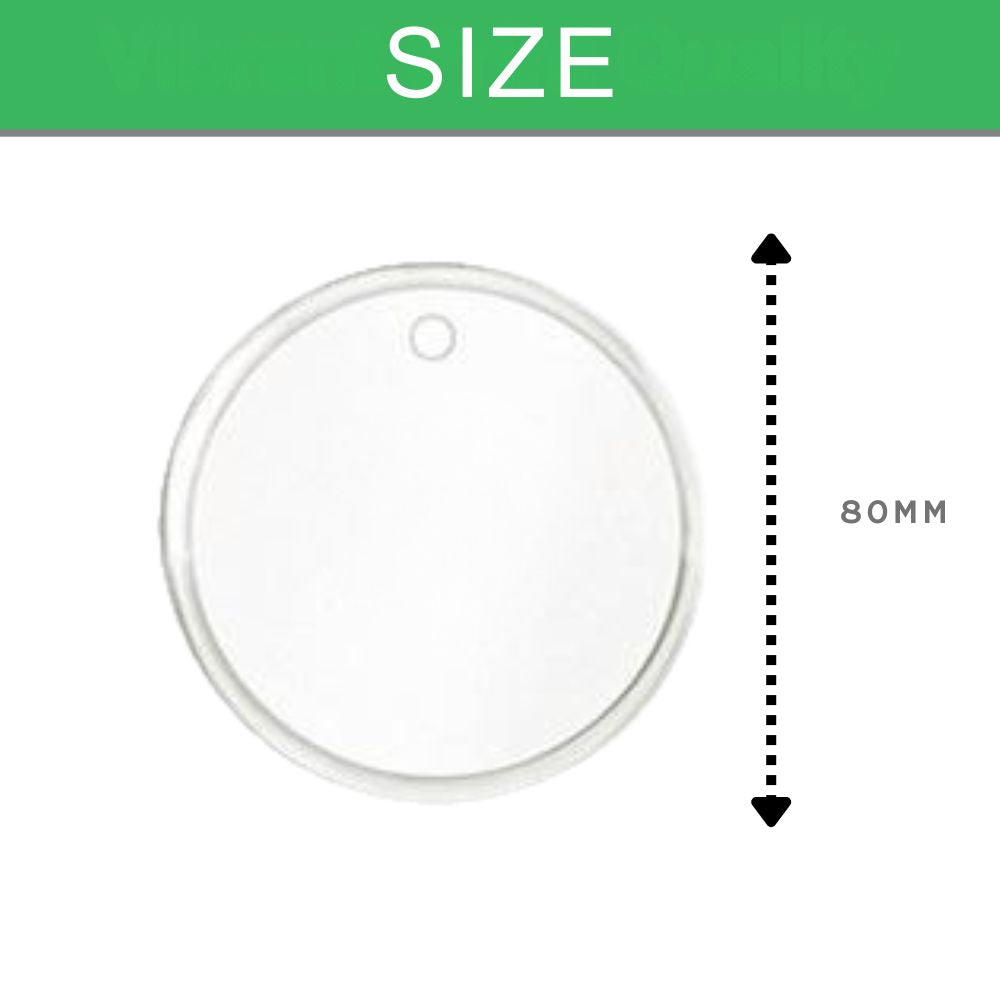 Single-sided Frosted Glass Ornament - Round