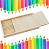 PlyWood Brush-pencil Box with 12 pcs color pencils  innosub usa DIY