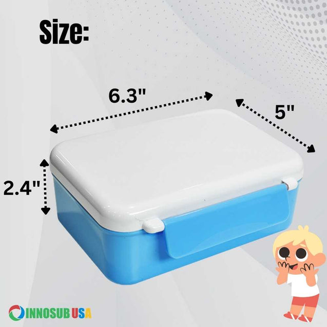 Sublimation Polymer Double Locking Square Lunch Box Innosub USA Craft