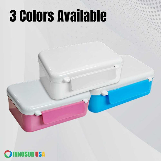 Sublimation Polymer Double Locking Square Lunch Box Innosub USA art Supply