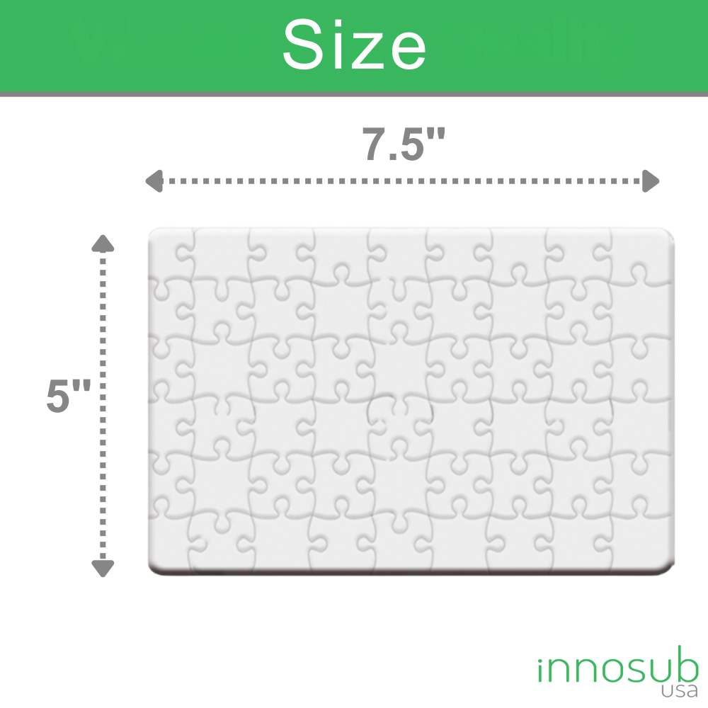 Sublimation Blanks Puzzle  Polymer Jigsaw A5 | 24 / 54 Pieces | By INNOSUB USA