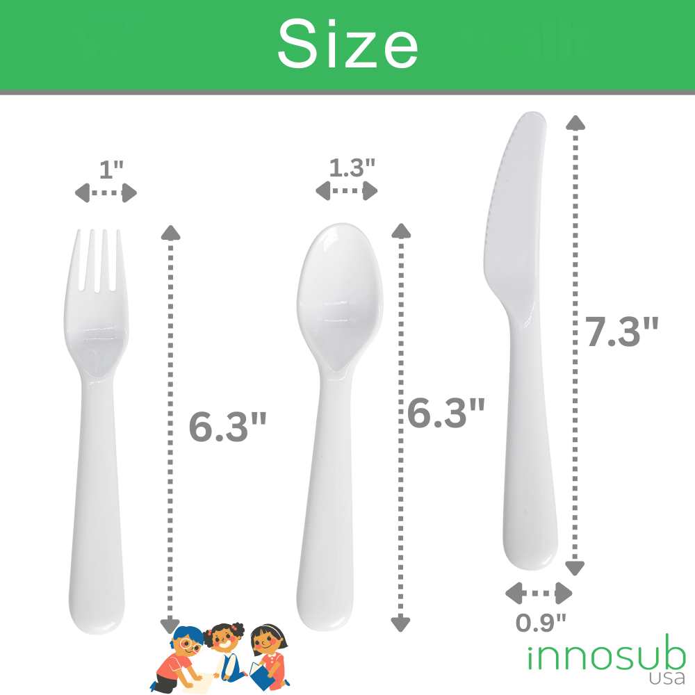 Sublimation Blanks flatware set Polymer Kid's Knife Spoon Fork Plate Cup Bowl