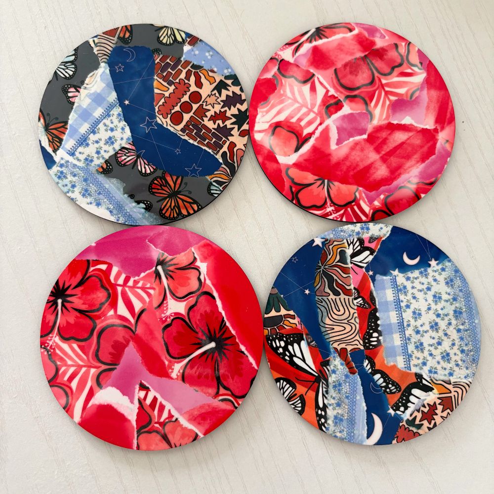 Round Sublimation MDF Coaster with Cork Base | DIY by INNOSUB USA