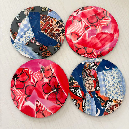 Round Sublimation MDF Coaster with Cork Base | DIY by INNOSUB USA