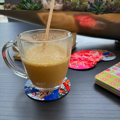 Round Sublimation MDF Coaster with Cork Base | DIY by INNOSUB USA