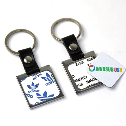 Sublimation Blanks Elegant Keychain with Aluminum Insert Chain |Leather |by INNOSUB USA