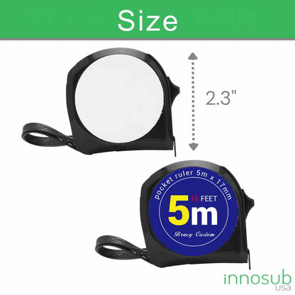 Sublimation Measuring Tape Blanks with Aluminum insert 16 Feet/5M lon (show- Inch / Cm )