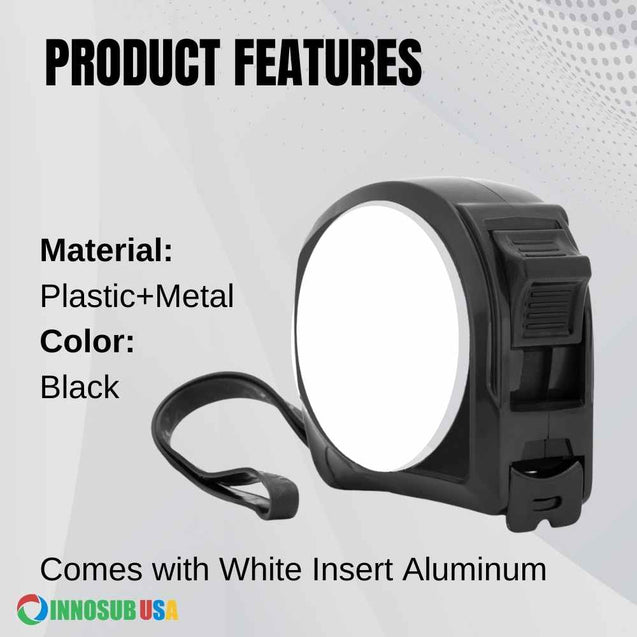 SUBLIMATION BLANKS INNOSUB USA  Measuring Tape Blank with Aluminum insert Retractable Tape Art Craft
