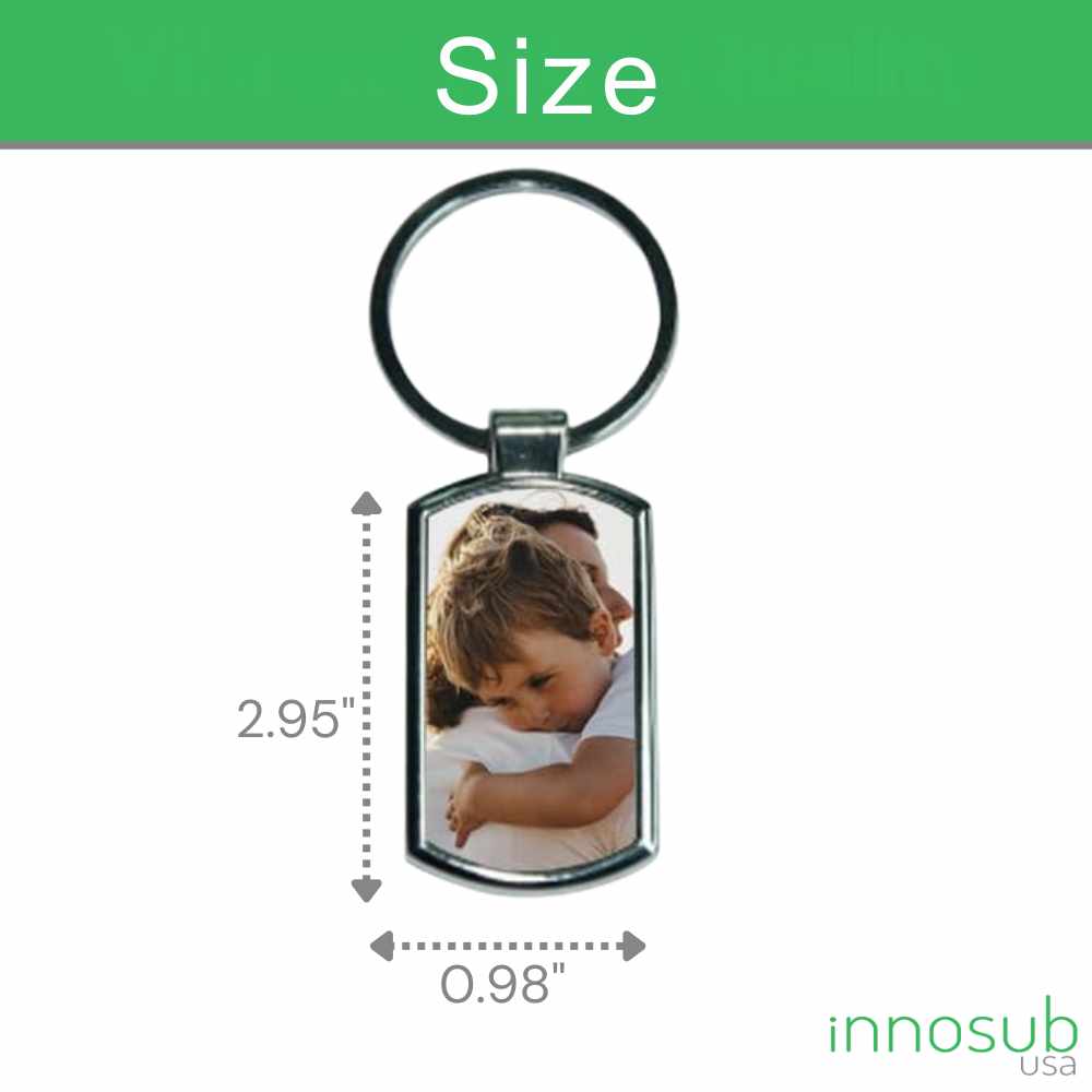 Sublimation Oblong Elegant Keychain - Black Key Tag