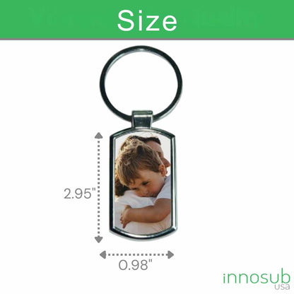 Sublimation Oblong Elegant Keychain - Black Key Tag