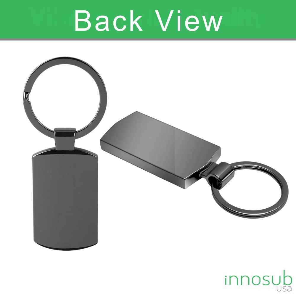 Sublimation Oblong Elegant Keychain - Black Key Tag