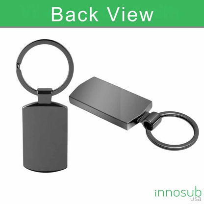 Sublimation Oblong Elegant Keychain - Black Key Tag