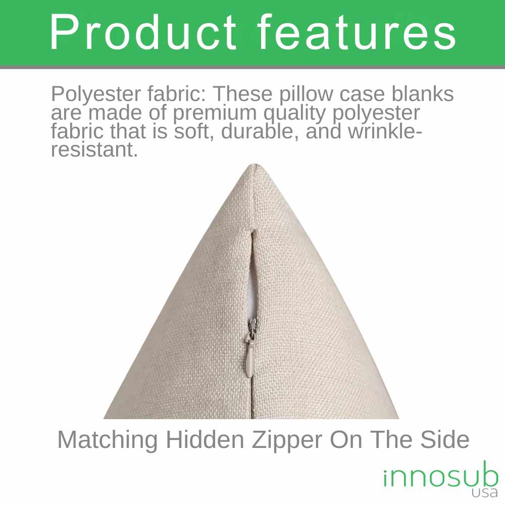 Linen Sublimation Pillow Case Blanks for Lumbar – 24x12 inch