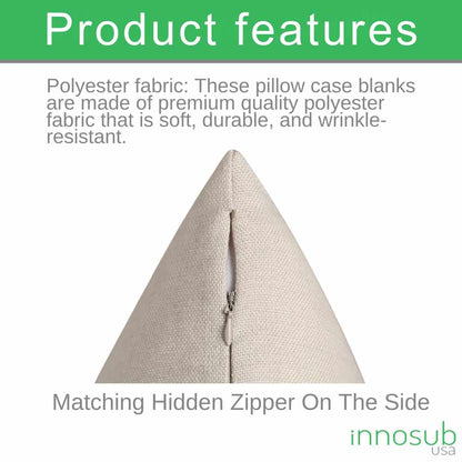 Linen Sublimation Pillow Case Blanks for Lumbar – 24x12 inch