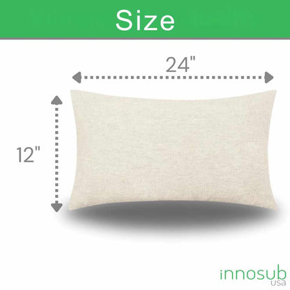 Linen Sublimation Pillow Case Blanks for Lumbar – 24x12 inch