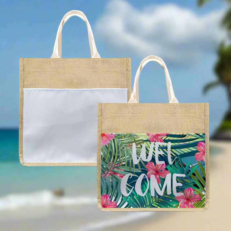 SUBLIMATION BLANKS INNOSUB USA  Tote Bag with Pocket Wholesale tote bags with pocket diy