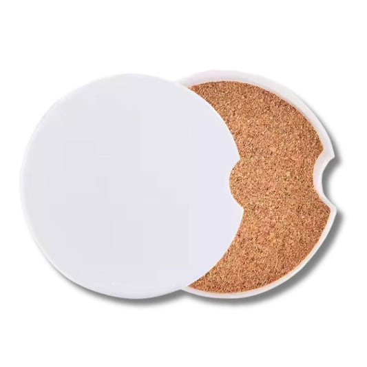 Sublimation Blanks Sandstone Car Coaster with Cork Base