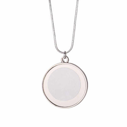Classic & Versatile: Sublimation Blank Metal Round Necklace Pendant