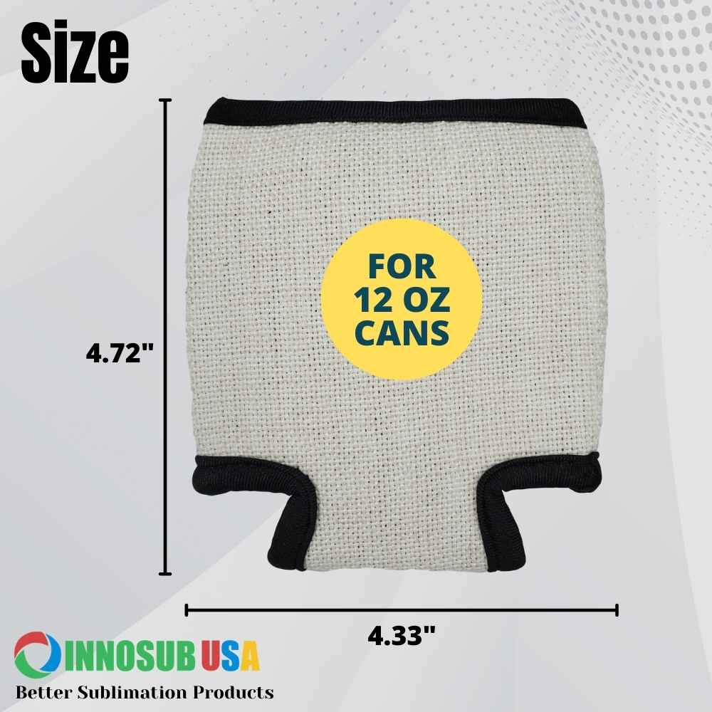 Linen Sublimation Can Cooler 12 oz