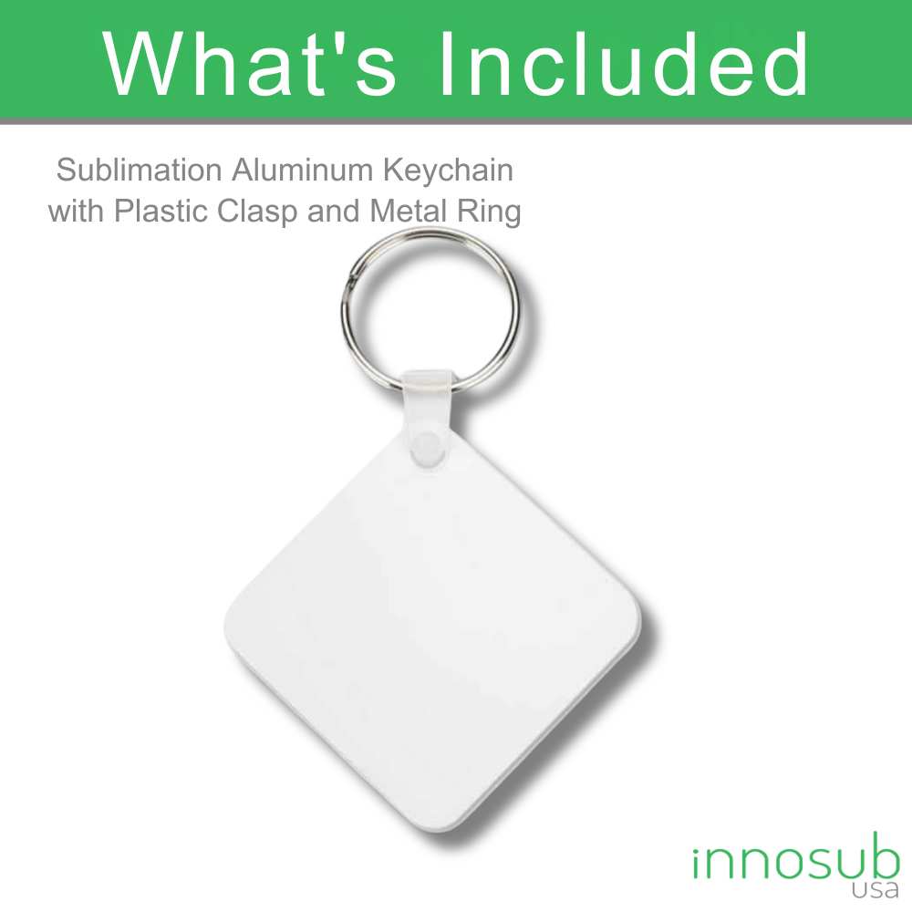 Sublimation Aluminum  Keychain Blank - 2 Sided | Square | Circle | Rectangle