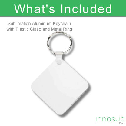 Sublimation Aluminum  Keychain Blank - 2 Sided | Square | Circle | Rectangle