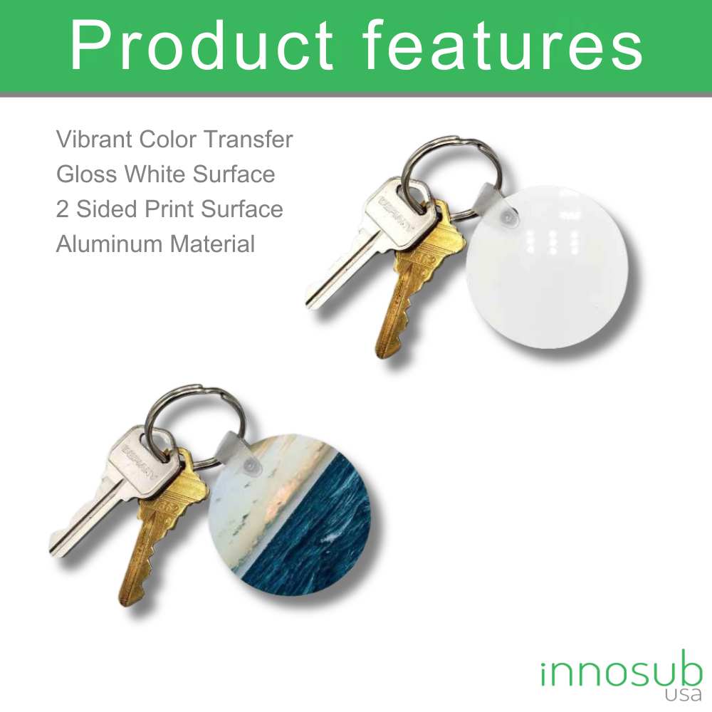 Sublimation Aluminum  Keychain Blank - 2 Sided | Square | Circle | Rectangle