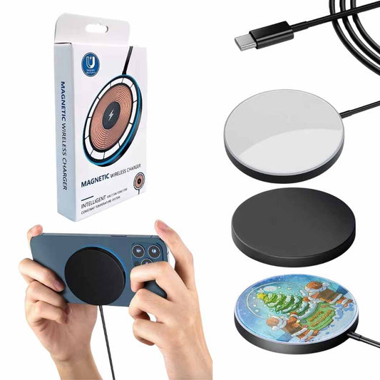 Sublimation Blank Magnetic wireless charger 15W portable black white innosub usa DIY Craft Supplies